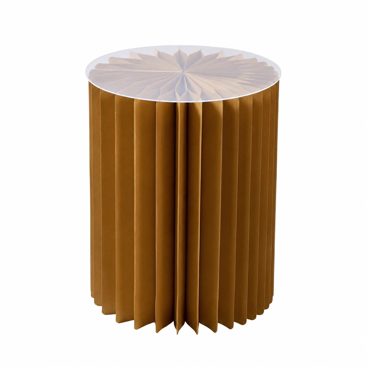 Multifunktionale Papiersäule Natur, Ø30 x H40 cm - Beistelltisch, Sockel oder Blumenhocker für Wohnzimmer, Flur und Veranstaltungen