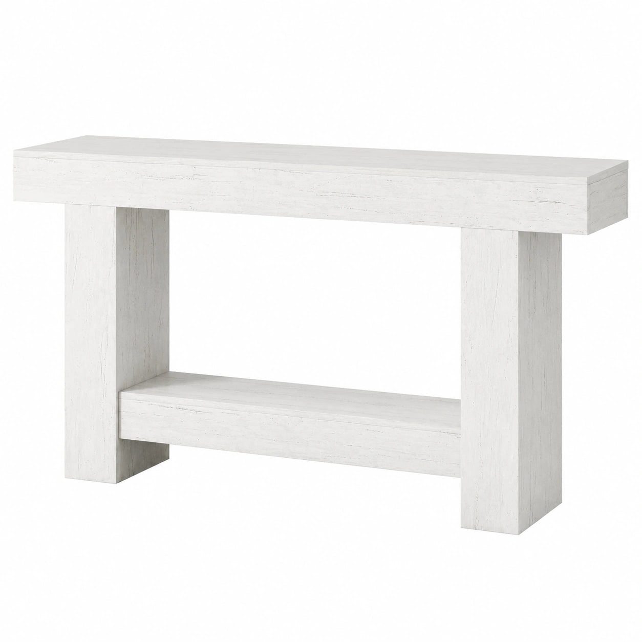 Eleganter Konsolentisch mit Stauraum, 160 x 30 x 80 cm, für Flur und Wohnzimmer, Weiß