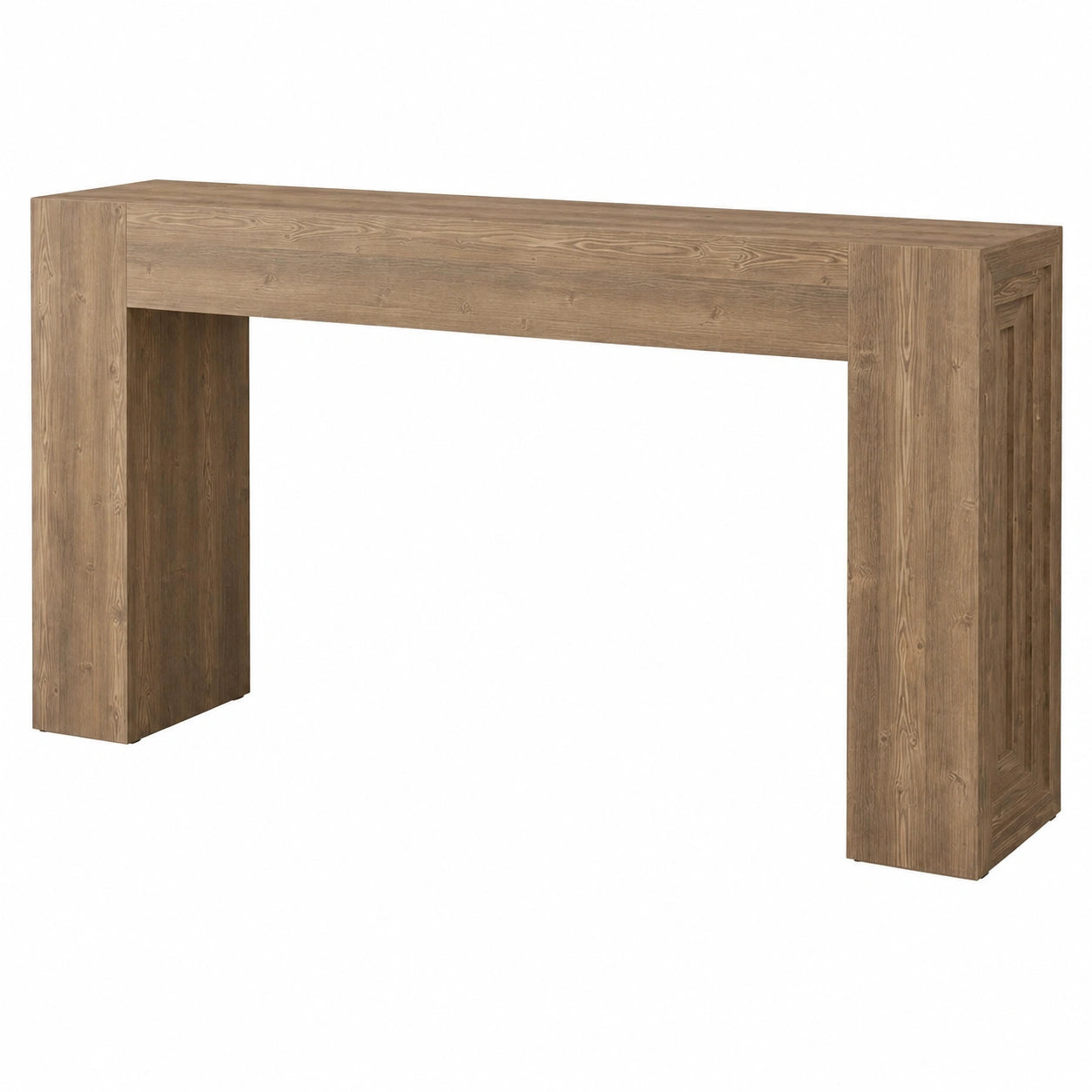 Lailang Langer Konsolentisch 160 cm, Schmaler Eingangstisch aus Holz in Rustikalem Braun, 160 x 30 x 75 cm