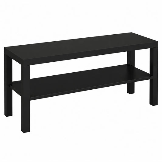 Moderner TV-Schrank mit 2 Ebenen, rustikalem Braun, für Wohnzimmer oder Schlafzimmer, Höhe 45 cm x Breite 90 cm