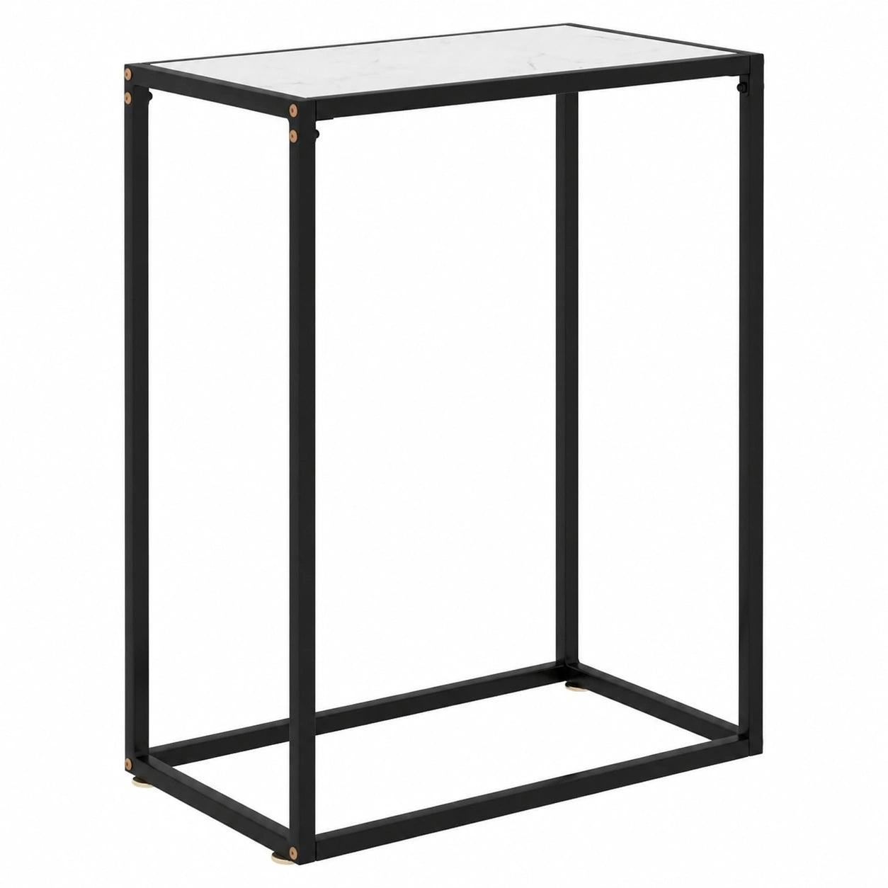 Homgoday Konsolentisch aus gehärtetem Glas, 60 x 35 x 75 cm, weiß - Ideal für Esszimmer, Küche und Garten