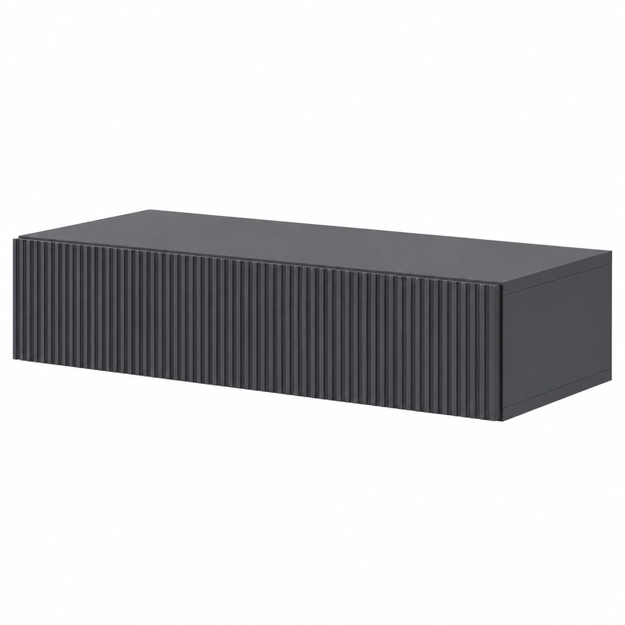 Selsey Hängender Konsolentisch mit Schublade, 90 cm Breite, Schwarz, Ideal für Flur oder Schminktisch