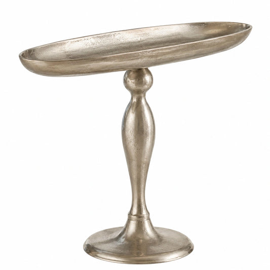 Handgefertigter Loberon Beistelltisch aus Aluminium, Elegantes Design in Silber
