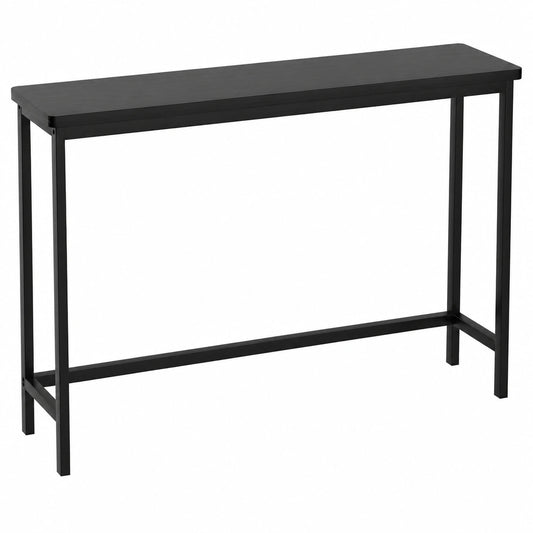VASMIA Bambus Konsolentisch 100 cm, Schmaler Flur- & Sofatisch, Schwarz