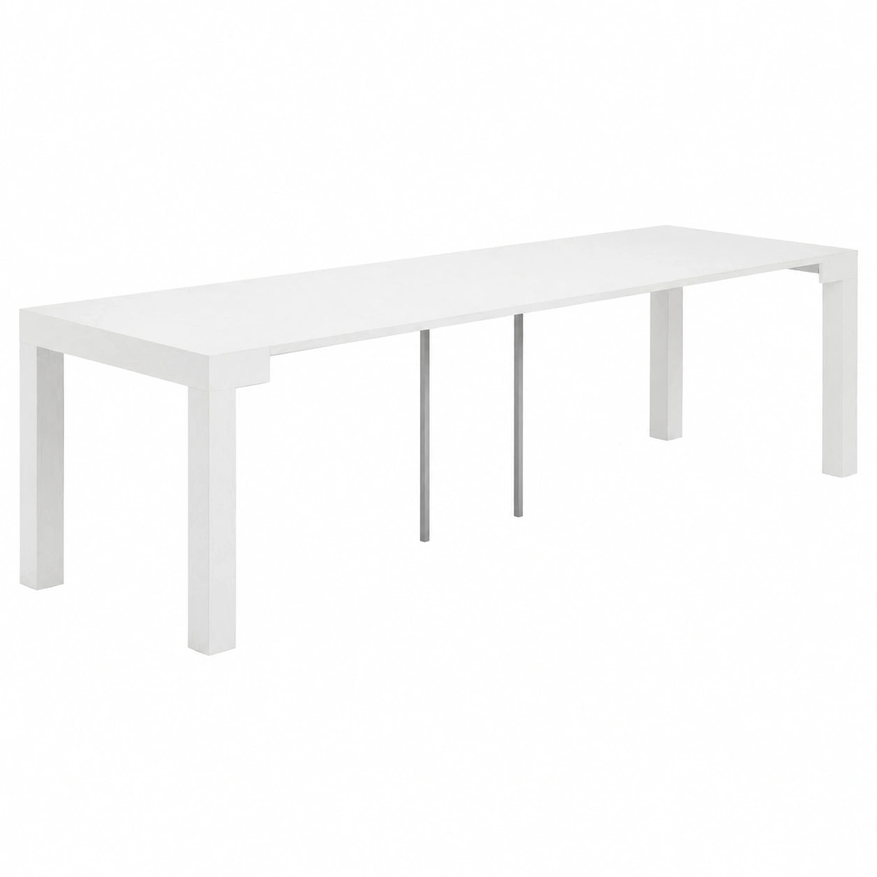 MOBILI FIVER, Erweitbarer Konsolentisch First, 45 bis 305 x 90 cm, Weiße Esche, Hergestellt in Italien